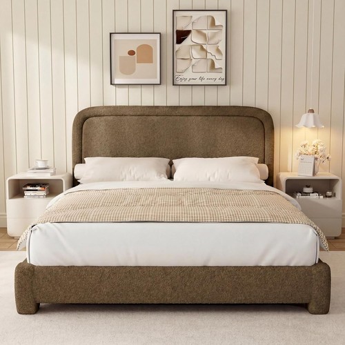 Upholstered bed frame box - upholstered, frame,no