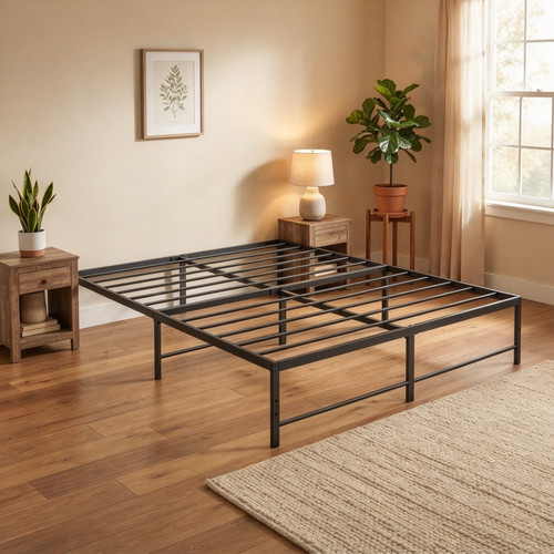 Metal bed frame - frame-, spring