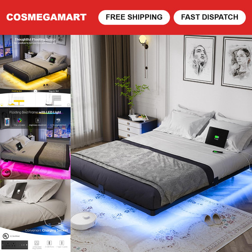 Queen size floating - bed, frame