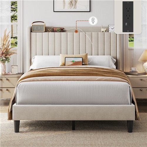 Full size queen bed - bed, frame